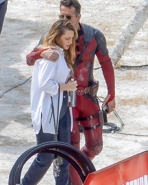 Ryan Reynolds Kisses Blake Lively In Photos From ‘Deadpool 3’ Set ...