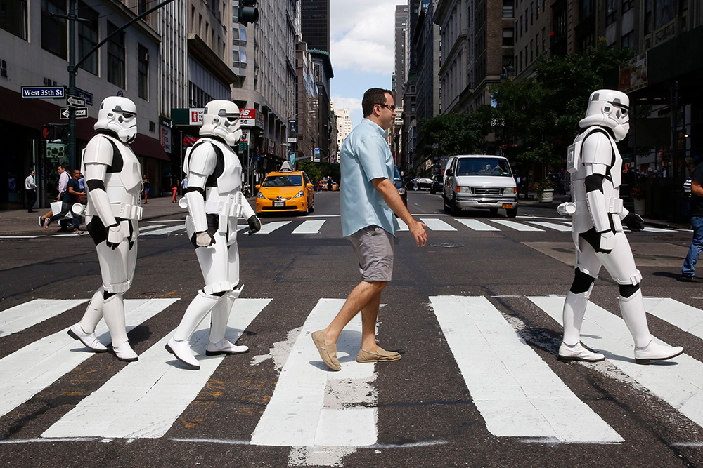 SUBWAY Celebrates Birthday with Stormtroopers, New York, USA - 28 Aug 2014