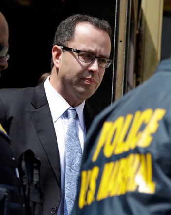 Jared Fogle Former Subway pitchman Jared Fogle leaves the Federal Courthouse in Indianapolis, following a hearing on child-pornography charges.  Fogle agreed to plead guilty to allegations that he paid for sex acts with minors and received child pornography in a case that destroyed his career at the sandwich-shop chain and could send him to prison for more than a decade Subway Spokesman Raid, Indianapolis, USA