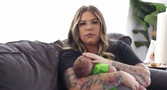 Kailyn Lowry holds baby Creed