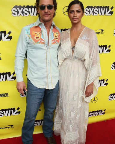 Matthew McConaughey, Camila Alves. Matthew McConaughey and his wife, Camila Alves, arrive for the world premiere of "The Beach Bum" at the Paramount Theatre during the South by Southwest Film Festival, in Austin, Texas
2019 SXSW - "The Beach Bum", Austin, USA - 09 Mar 2019