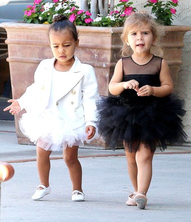 North West, Penelope Disick
Kim Kardashian and Kourtney Kardashian out and about, Los Angeles, America - 28 May 2015
Kim Kardashian and daughter North West  seen at Miss Melodee Studios along with Kourtney Kardashian and Penelope
