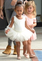 North West and Penelope Disick
Kourtney Kardashian out and about, Los Angeles, America - 14 Oct 2015
Kourtney Kardashian takes daughter Penelope and niece North West to Miss Melodee Studios in Los Angeles