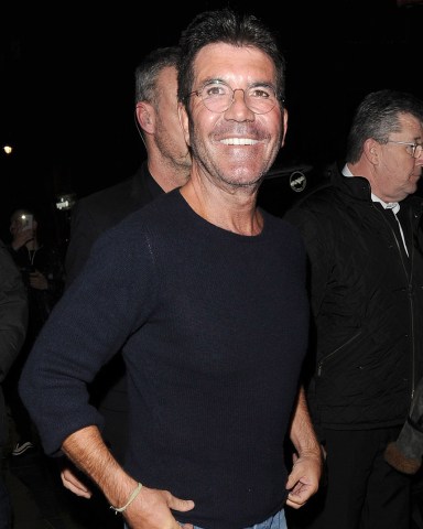 Judges and presenters leave the London Palladium, having filmed a day of auditions for the new series of reality Tv show 'Britain's Got Talent'. 20 Jan 2020 Pictured: Simon Cowell. Photo credit: Will / MEGA TheMegaAgency.com +1 888 505 6342 (Mega Agency TagID: MEGA589494_008.jpg) [Photo via Mega Agency]