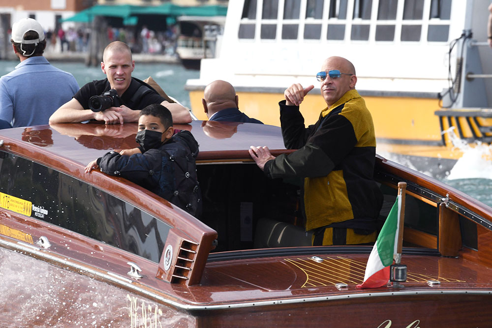 Vin Diesel and his family spotted out in Venice for Dolce and Gabbana show.

Pictured: Vincent Sinclair,Vin Diesel
Ref: SPL5250048 300821 NON-EXCLUSIVE
Picture by: venezia2020/IPA / SplashNews.com

Splash News and Pictures
USA: +1 310-525-5808
London: +44 (0)20 8126 1009
Berlin: +49 175 3764 166
photodesk@splashnews.com

World Rights, No France Rights, No Italy Rights, No Spain Rights