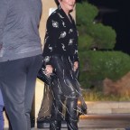 *EXCLUSIVE* Kris Jenner and Corey Gamble say  their goodbyes after dinner with friends at Nobu