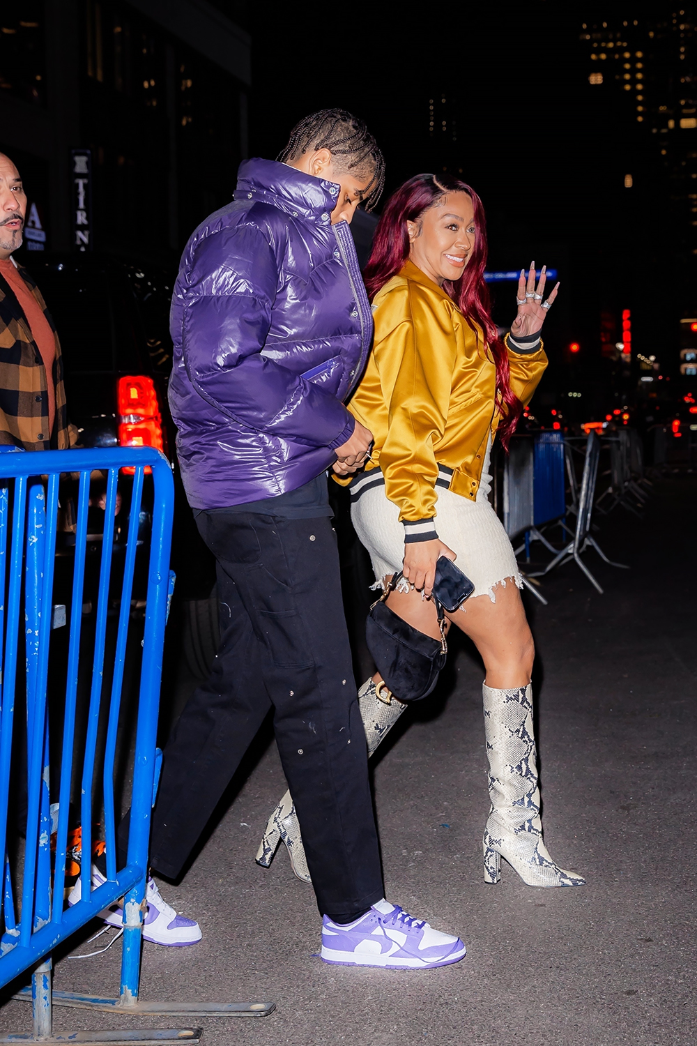 *EXCLUSIVE* La La and Kiyan Anthony arrive to the Lakers vs Knicks game at Madison Square Garden