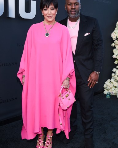 FOR EDITORIAL USE ONLY Mandatory Credit: Photo by Action Press/Shutterstock (12886785ao) In this handout photo provided by Hulu, The Walt Disney Company, Kris Jenner and Corey Gamble arrive at the Los Angeles Premiere of Hulu's 'The Kardashians' held at Goya Studios on April 7, 2022 in Hollywood, Los Angeles, California, United States 'The Kardashians' TV Show premiere, Los Angeles, Califrnia, USA - 07 Apr 2022