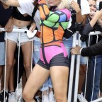*EXCLUSIVE* Miley Cyrus Greets Her Fans As She Arrives In Argentina In A Colorful Outfit