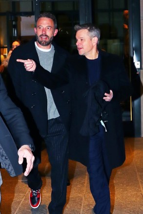 New York, NY  - "Air" director Ben Affleck and actor Matt Damon were spotted leaving a press junket at the Crosby Hotel then arriving at the "Air" premiere at Hudson Yards in New York City.Pictured: Ben Affleck, Matt DamonBACKGRID USA 20 MARCH 2023 BYLINE MUST READ: BlayzenPhotos / BACKGRIDUSA: +1 310 798 9111 / usasales@backgrid.comUK: +44 208 344 2007 / uksales@backgrid.com*UK Clients - Pictures Containing ChildrenPlease Pixelate Face Prior To Publication*