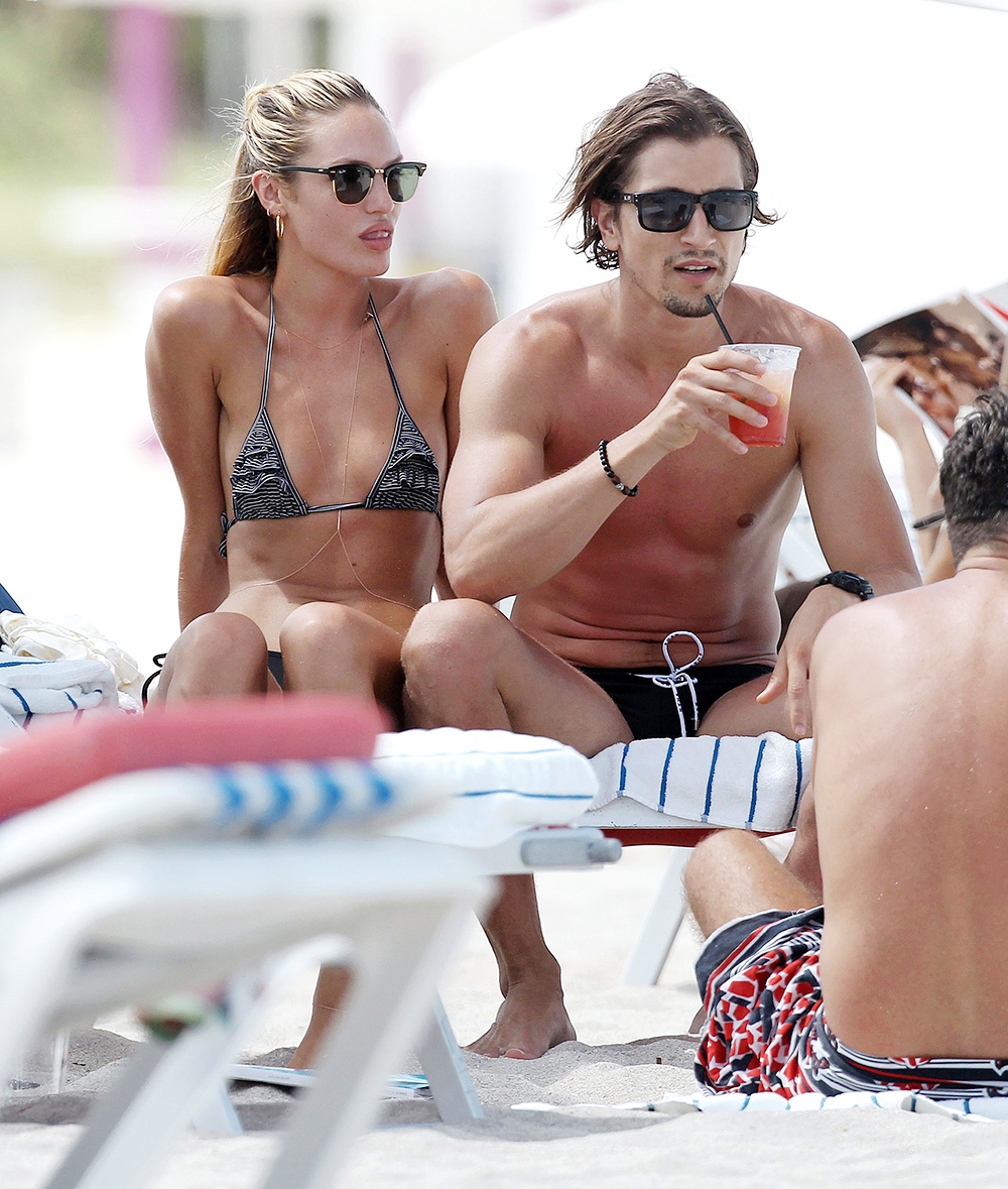 Candice Swanepoel and boyfriend Hermann Nicoli in Miami, Florida, America - 03 Jul 2012