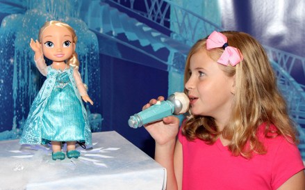Sing-a-Long Elsa by JAKKS Pacific seen at 2015 D23 Expo In Anaheim, California on . Elsa makes her first public singing debut at D23 Expo. Sing-a-Long Elsa doll features a trigger-technology microphone, which allows girls and the Elsa doll to sing together Let It Go from Disney's feature film Frozen by simply passing the microphone back and forth
2015 D23 Expo, Los Angeles, USA - 14 Aug 2015