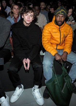 Timothee Chalamet and Frank Ocean in the front row
Louis Vuitton show, Front Row, Fall Winter 2019, Paris Fashion Week Men's, France - 17 Jan 2019