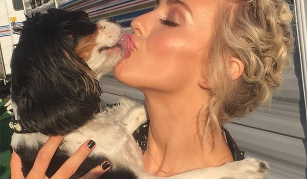 Julianne Hough Kissing Dog