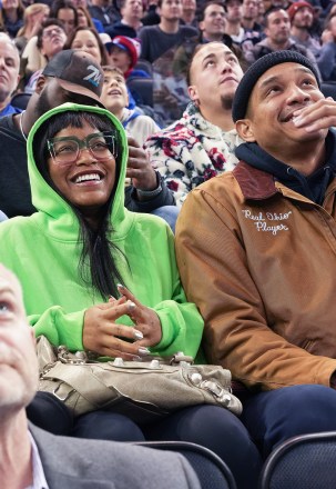 Keke Palmer watches the home team New York Rangers beat the visiting St. Louis Blues 6-4 at Madison Square Garden
St. Louis Blues v New York Rangers, Madison Square Garden, New York, USA - 05 Dec 2022