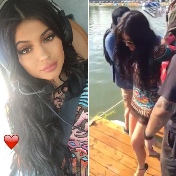 Kylie Jenner Takes Helicopter & Boat To Birthday Party In Montreal ...