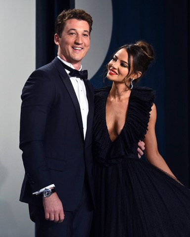 Miles Teller, Keleigh Sperry. Miles Teller, left, and Keleigh Sperry arrive at the Vanity Fair Oscar Party, in Beverly Hills, Calif
92nd Academy Awards - Vanity Fair Oscar Party, Beverly Hills, USA - 09 Feb 2020