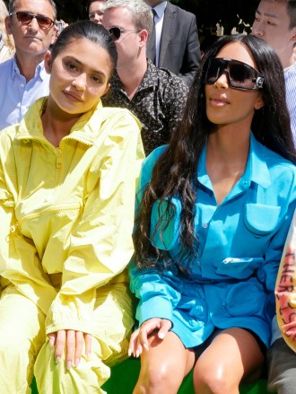 Kylie Jenner and Kim Kardashian in the front row
Louis Vuitton show, Front Row, Spring Summer 2019, Paris Fashion Week Men's, France - 21 Jun 2018