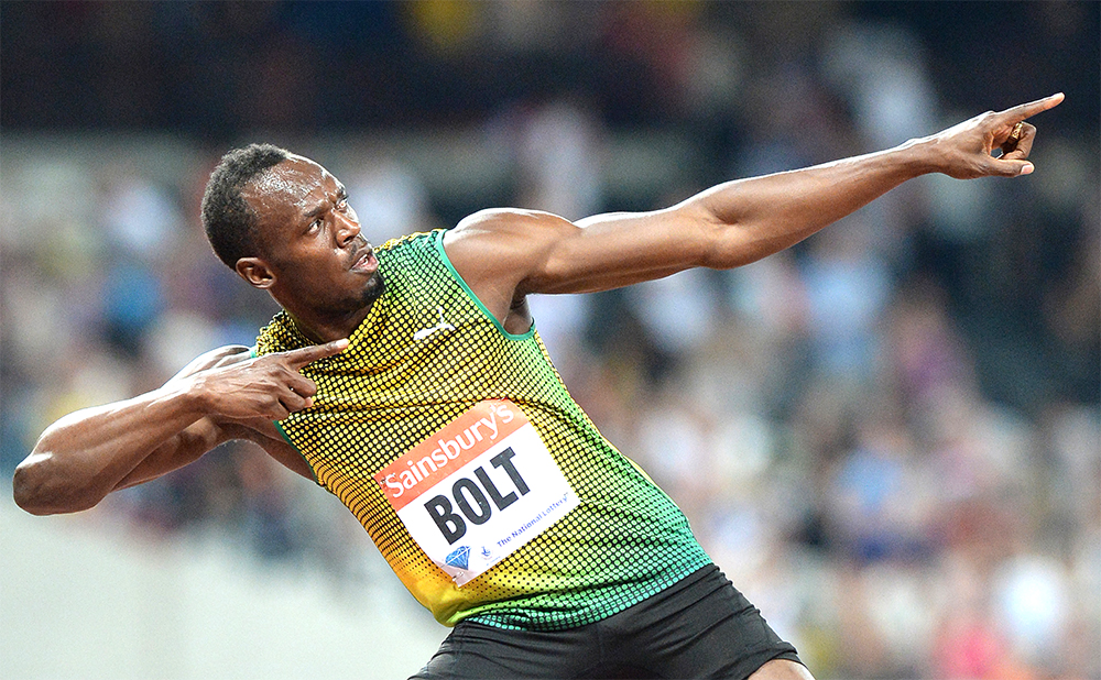 Usain Bolt Following His Win in the Mens 100 Meters During the Iaaf Diamond League Meeting at the Olympic Stadium in the Queen Elizabeth Olympic Park in London Britain 26 July 2013 United Kingdom London
Britain Athletics Iaaf Diamond League - Jul 2013