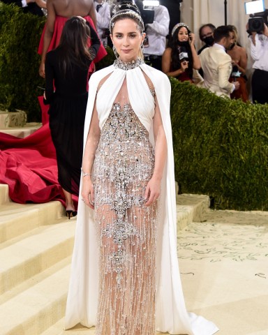 Emily Blunt
Costume Institute Benefit celebrating the opening of In America: A Lexicon of Fashion, Arrivals, The Metropolitan Museum of Art, New York, USA - 13 Sep 2021