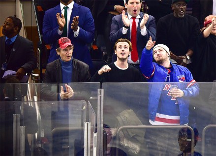 Liam Neeson, Micheal Richardson and Daniel Neeson
Celebrities at New York Islanders v New York Rangers, NHL ice hockey match, Madison Square Garden, New York, USA - 10 Jan 2019