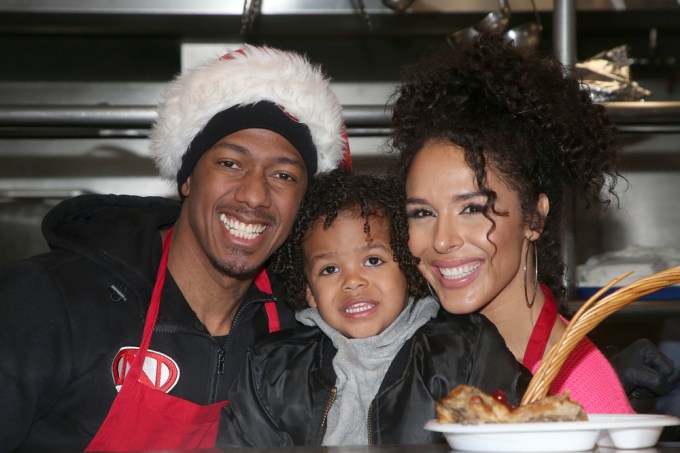 Nick Cannon, Brittany Bell, and Son Golden