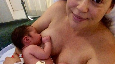 Alyssa Milano Breastfeeding