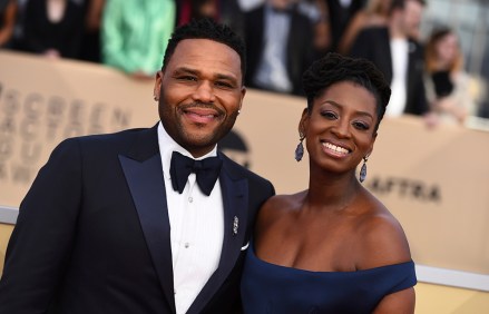 Anthony Anderson, Alvina Stewart. Anthony Anderson (left) and Alvina Stewart arrive at the 24th Annual Screen Actors Guild Awards at Shrine Auditorium & Expo Hall in Los Angeles.