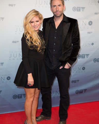 Avril Lavigne and Chad Kroeger JUNO Awards, Arrivals, Calgary, Canada - 03 Apr 2016