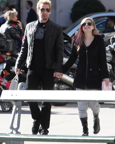 Avril Lavigne and fiance Chad Kroeger
Avril Lavigne and Chad Kroeger out and about in Paris, France - 30 Sep 2012