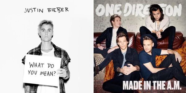 One Direction Justin Bieber Same Release Date For New Albums Fans Feud Hollywood Life