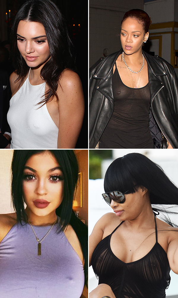PICS Celebrities With Pierced Nipples. rihanna nipple ring. 