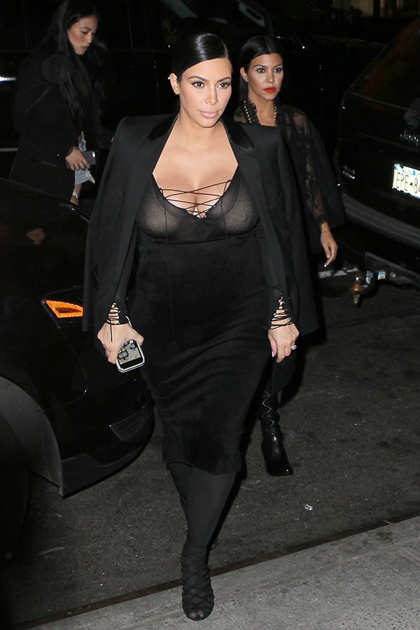 Pics Kim Kardashians Nipples Revealed In Sheer Dress -5536