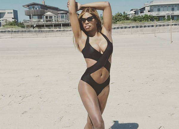 Laverne Cox Bikini Pics Shows Off Amazing Body In Beach Photos Hollywood Life