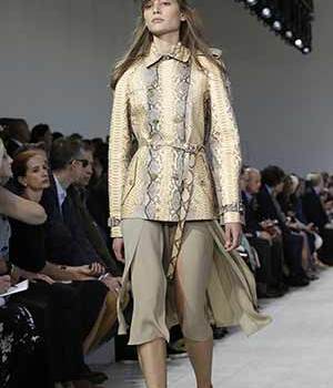 Model on catwalk