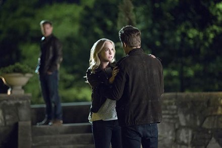 Valerie, Alaric and Caroline. The Vampire Diaries Season 7 Episode