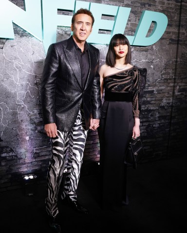 Nicolas Cage and Riko Shibata arrive on the red carpet at the premiere of Universal Pictures' "Renfield" at Museum of Modern Art on March 28, 2023 in New York City.
Renfield Premiere, New York, United States - 28 Mar 2023