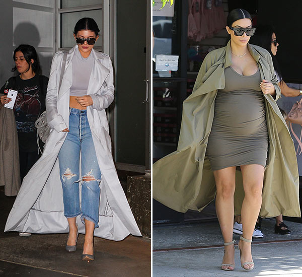 kim k trench coat