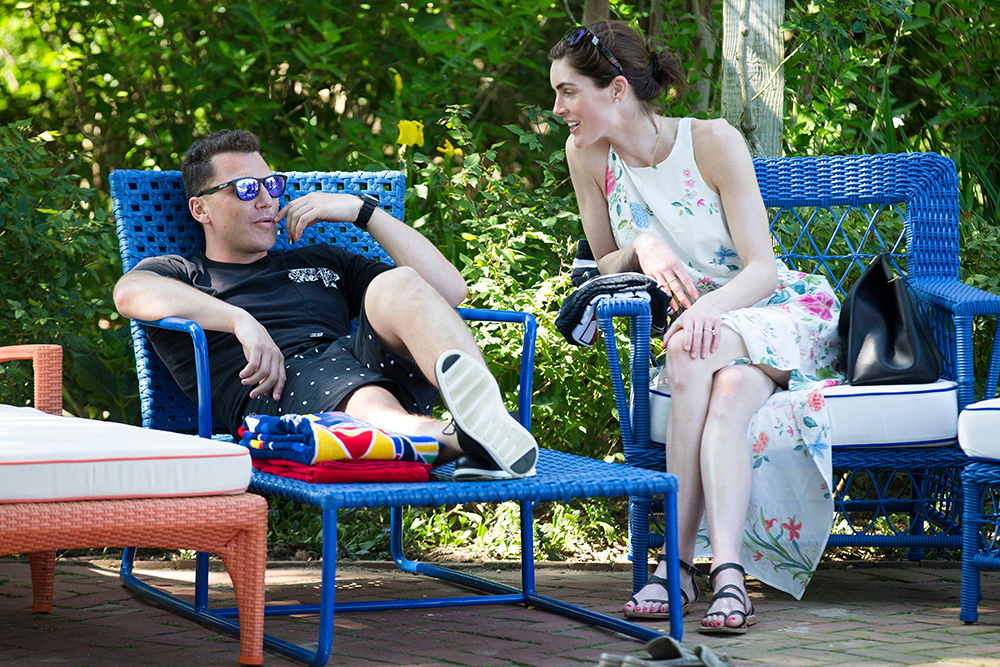 Former hockey player Sean Avery, left, and model Hilary Rhoda relax by the pool at the Solid & Striped BBQ & Pool Party, in Southampton, N.Y
Solid & Striped BBQ & Pool Party, Southampton, USA - 7 Jun 2014