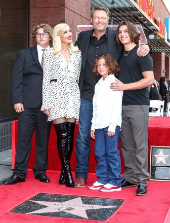 (L-R) Zuma Rossdale, Gwen Stefani, Blake Shelton, Apollo Rossdale, and Kingston Rossdale
Blake Shelton honored with a star on the Hollywood Walk of Fame, Los Angeles, California, USA - 12 May 2023