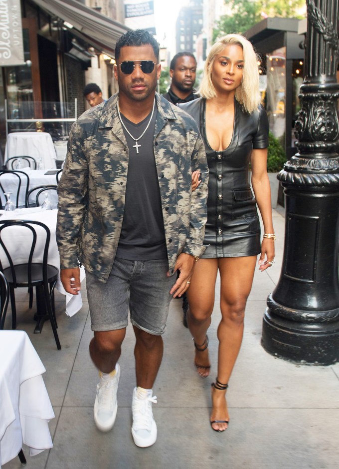 Ciara Leather in NYC with Russell Wilson
