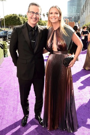 John Oliver, Kate Norley. John Oliver, left, and Kate Norley arrive at the 71st Primetime Emmy Awards, at the Microsoft Theater in Los Angeles
71st Primetime Emmy Awards - Limo Drop Off, Los Angeles, USA - 22 Sep 2019