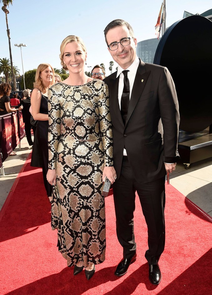 John Oliver and Kate Norley at the 68th Primetime Emmy Awards