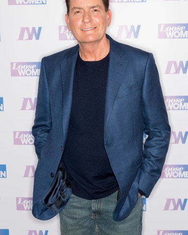Editorial use only Mandatory Credit: Photo by Ken McKay/ITV/Shutterstock (10199613cc) Charlie Sheen 'Loose Women' TV show, London, UK - 11 Apr 2019 EXCLUSIVE CELEB CHAT: HOLLYWOOD ROYALTY CHARLIE SHEEN IS HERE!  Today's guest is the Golden Globe award-winning actor best known for appearing in a string of Hollywood movies like Platoon and Wall Street, and TV sitcoms such as Spin City, Two and a Half Men and Anger Management. Off screen though, his personal life spiralled out of control, hitting the headlines for substance abuse and bizarre interviews. Charlie joins us today to take a look back on his chequered past, to reflect on his road to recovery and share his hopes for the future.