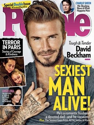 David Backham People's Sexiest Man Alive Cover