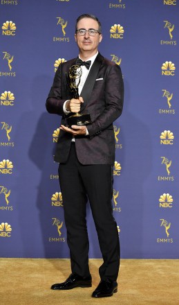John Oliver - Outstanding Variety/Talk Series - 'Last Week Tonight with John Oliver '
70th Primetime Emmy Awards, Press Room, Los Angeles, USA - 17 Sep 2018