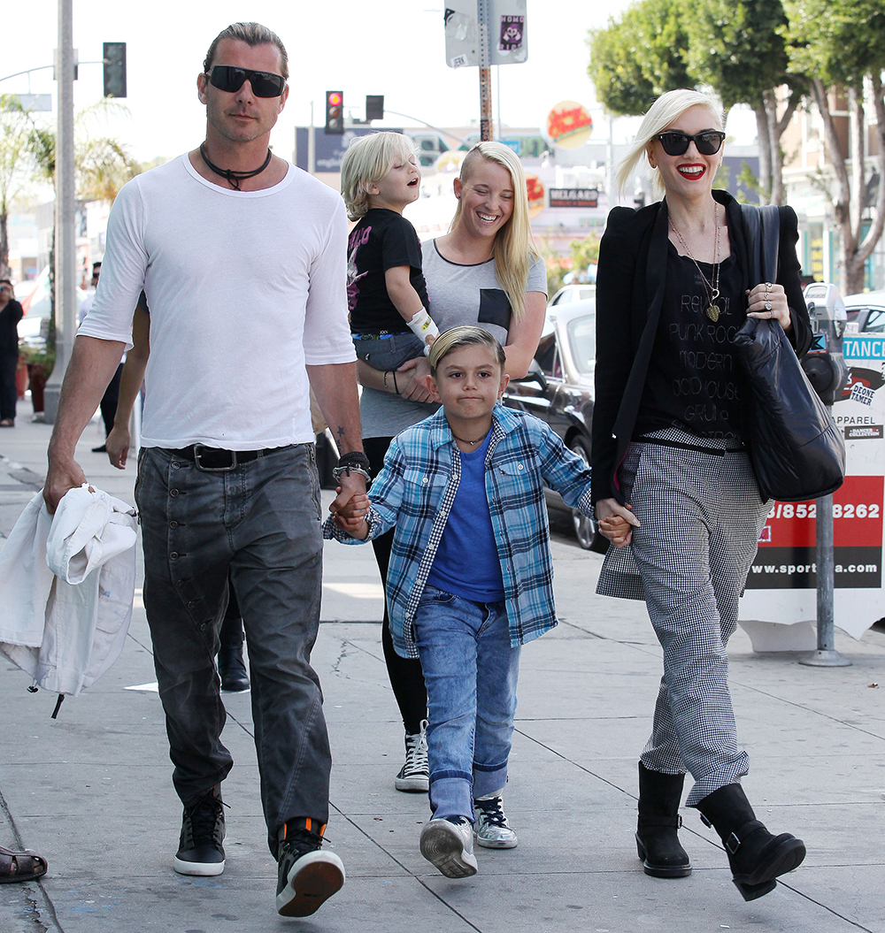 Gwen Stefani, Gavin Rossdale and family at The Grove, Los Angeles, America - 23 Mar 2013