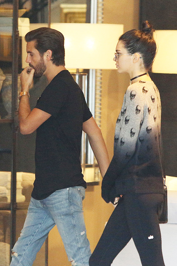 Kendall Jenner with Scott Disick at Barneys April 3, 2016 – Star Style