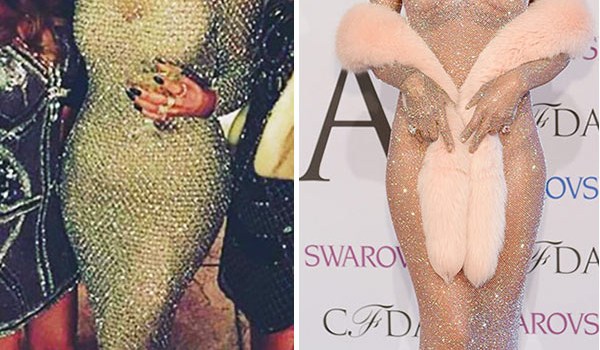 Khloe Kardashian Rihanna Beaded Dress