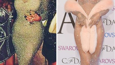 Khloe Kardashian Rihanna Beaded Dress